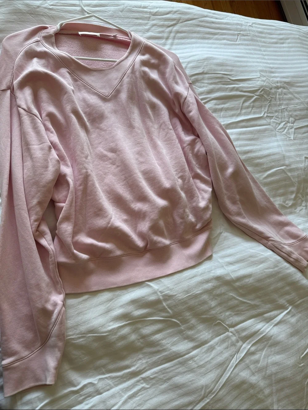 7 For All Mankind Pastel Pink Crew Neck Sweater